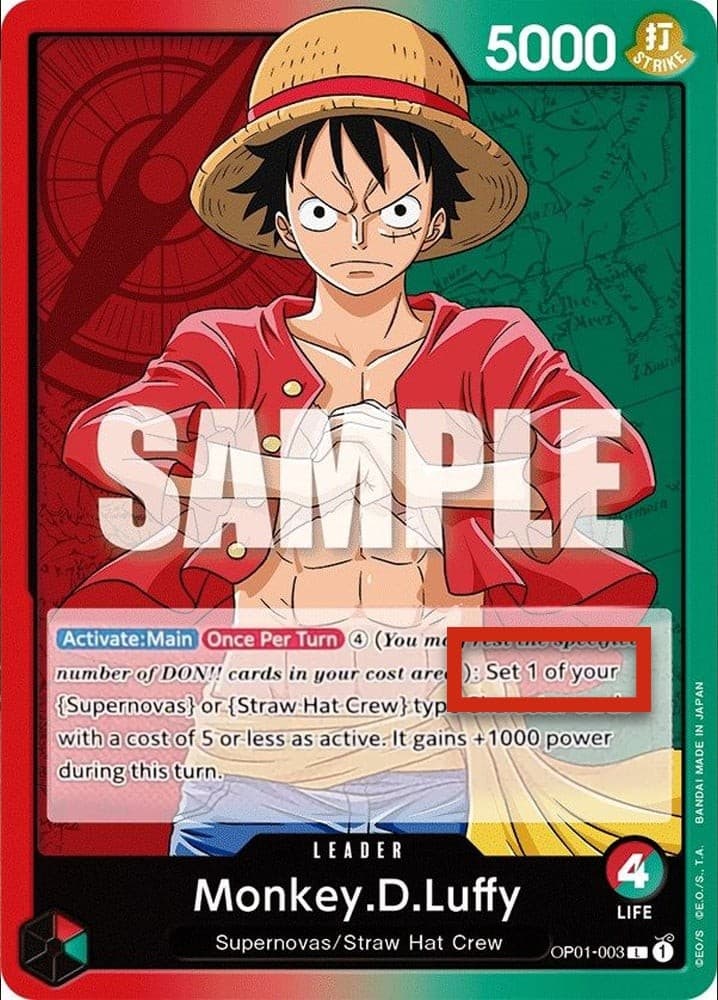 Monkey D. Luffy (Pre-Errata Card | Missing Text "Up to")