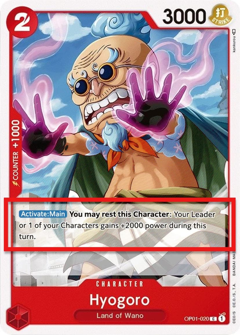 Hyogoro (Pre-Errata Card | "Your Leader or 1 of your Characters....")