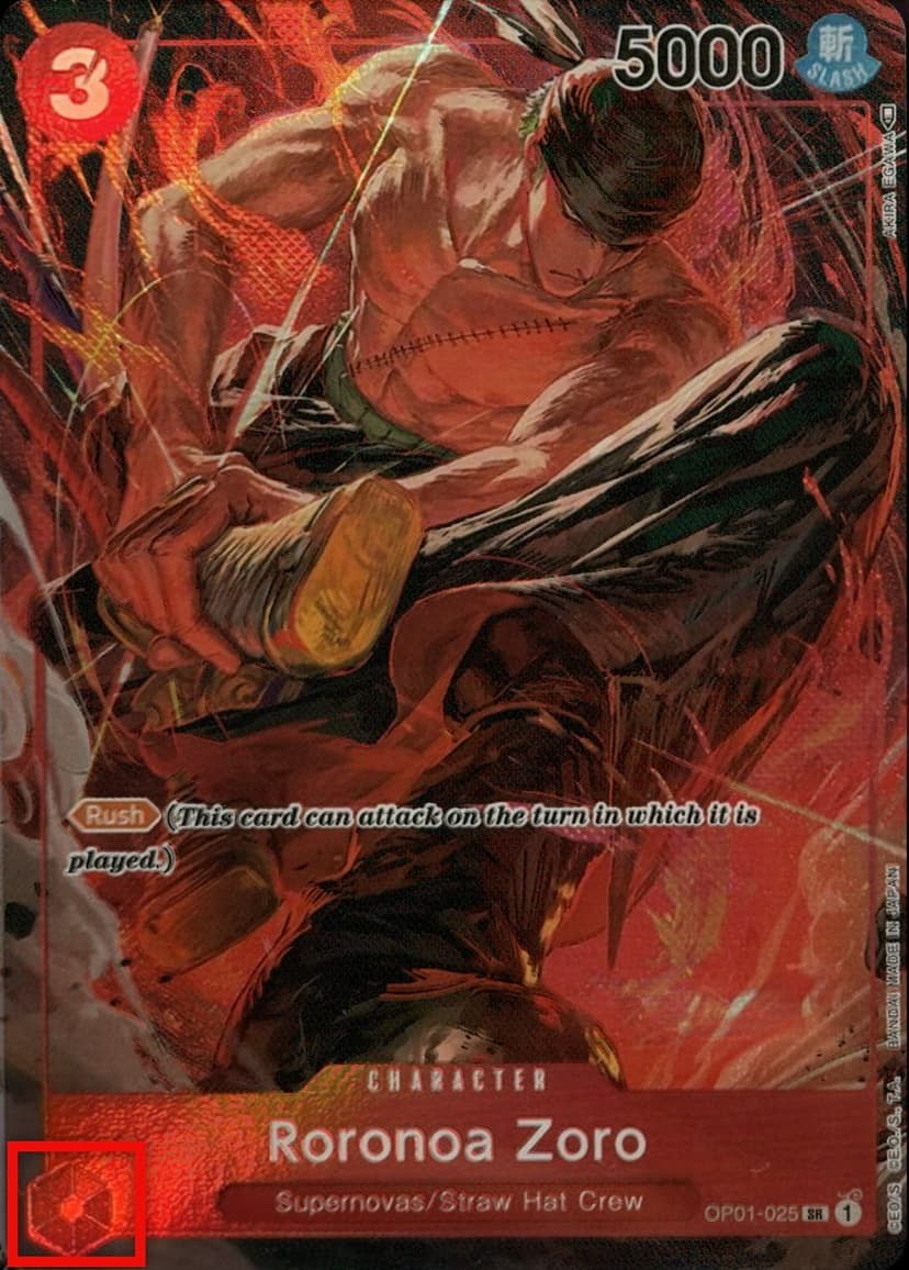 Roronoa Zoro (Pre-Errata Card | Holo Wheel)