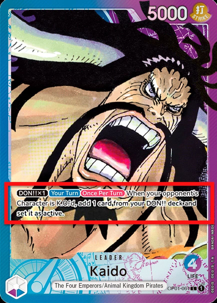Kaido (Alternate Art | Pre-Errata Card | Missing Text "Up to")