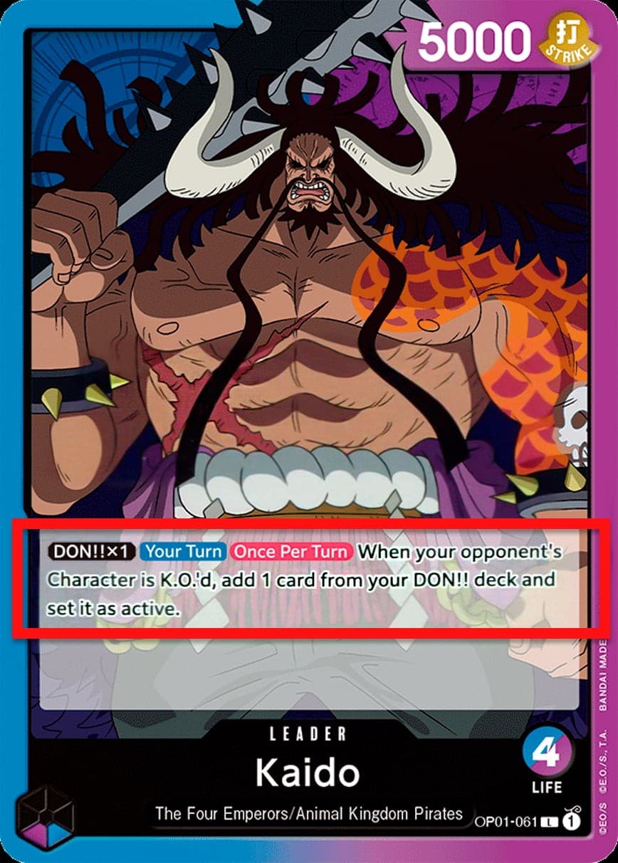 Kaido (Pre-Errata Card | Missing Text "Up to")