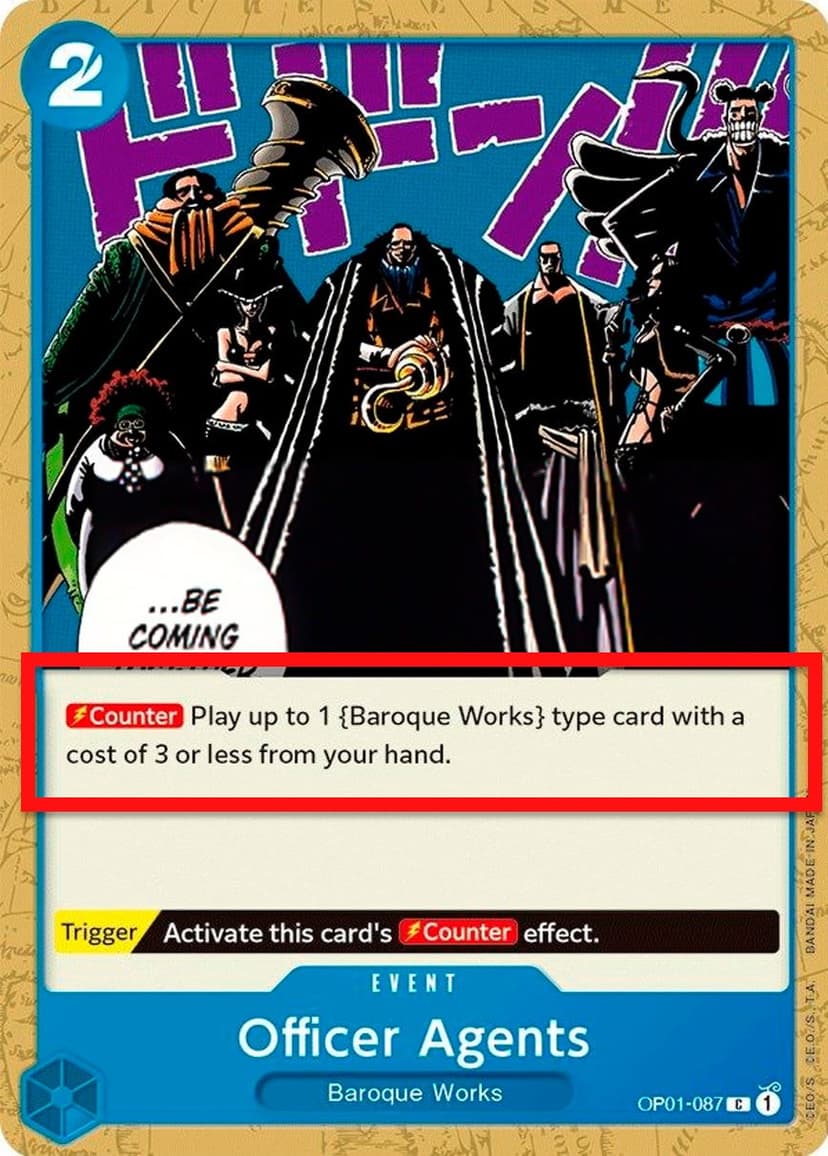Officer Agents (Beta Pre-Errata Card | "Play up to 1 {Baroque Works} type card")
