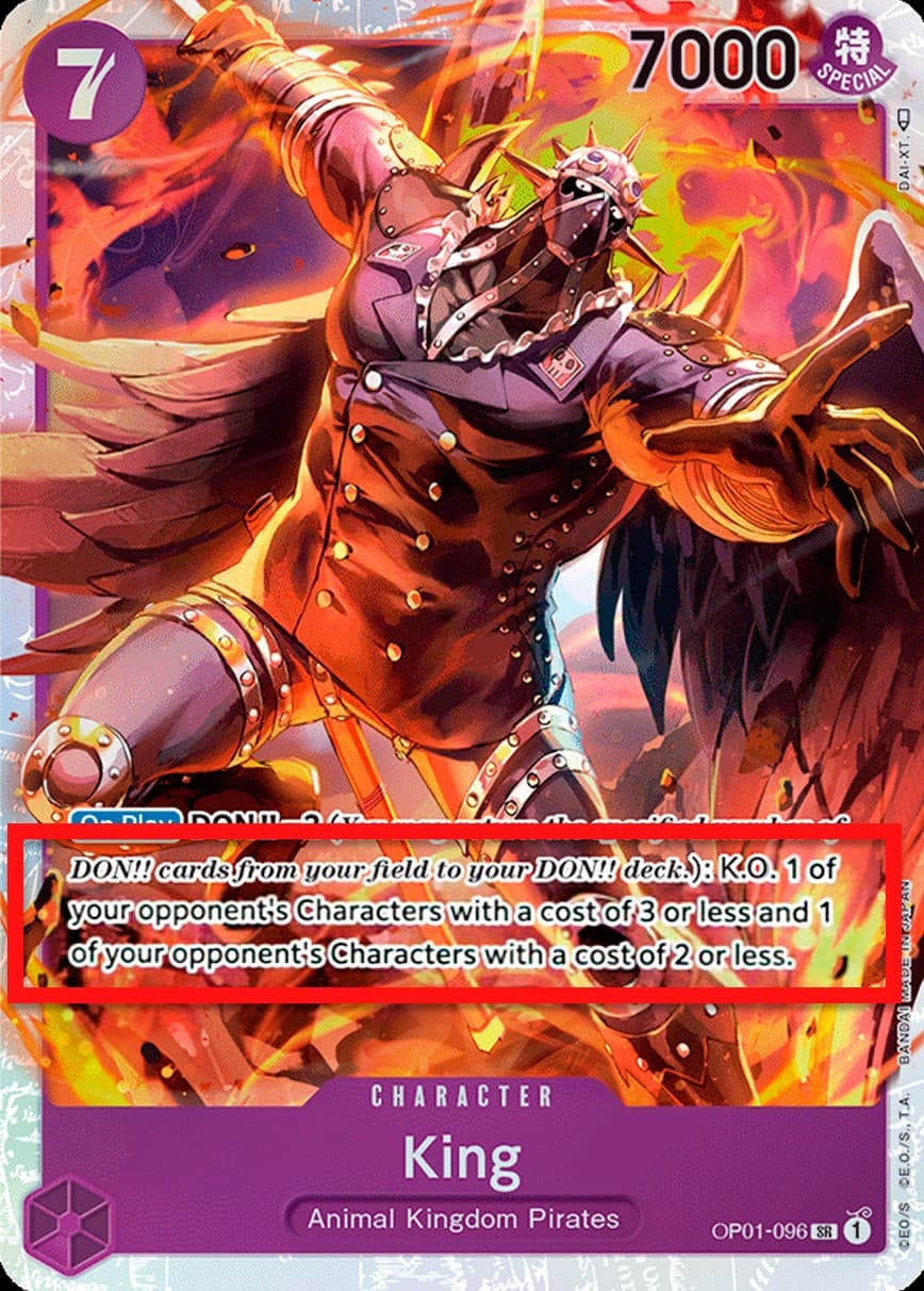 King (Pre-Errata Card | Missing Text "Up to")