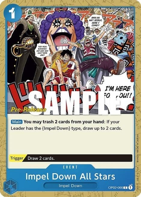 Impel Down All Stars (Super Pre-Release Stamp)