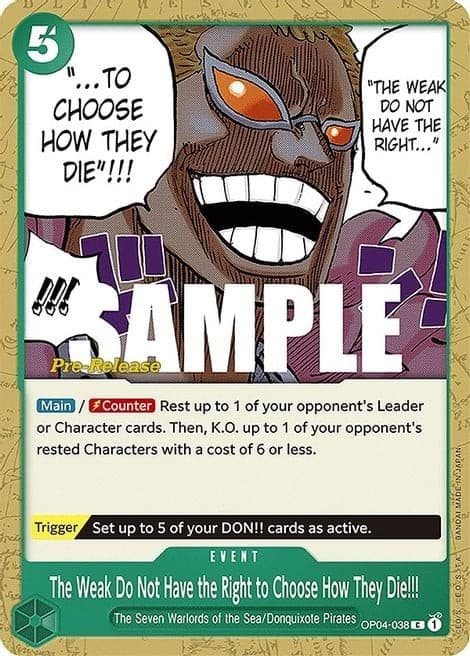 The Weak Do Not Have the Right to Choose How They Die!!! (Pre-Release Stamp)
