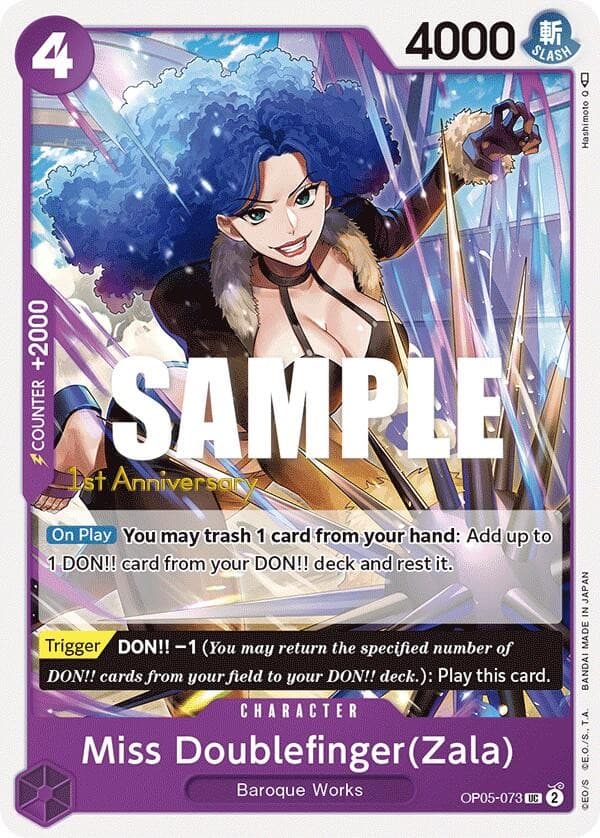 Miss Doublefinger (Zala) (1st Anniversary Stamp)