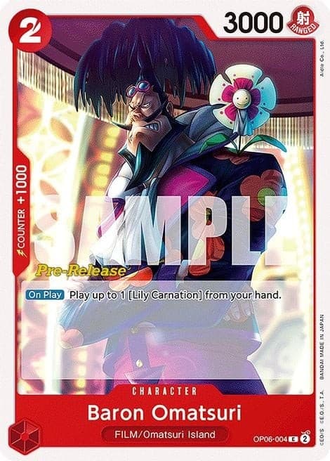 Baron Omatsuri (Pre-Release Stamp)