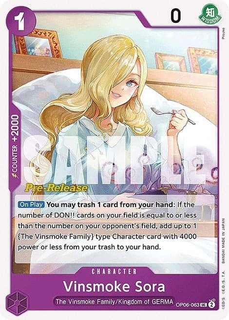 Vinsmoke Sora (Pre-Release Stamp)
