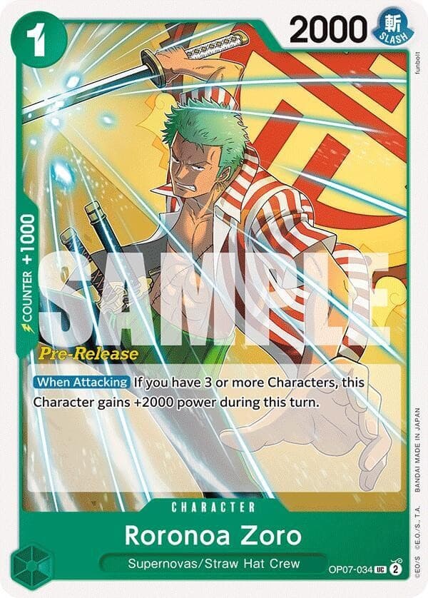 Roronoa Zoro (Pre-Release Stamp)
