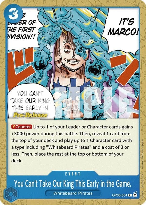You Can't Take Our King This Early in the Game. (Pre-Release Stamp)