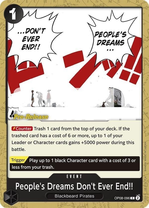 People's Dreams Don't Ever End!! (Pre-Release Stamp)