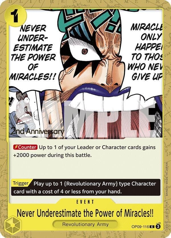 Never Underestimate the Power of Miracles!! (2nd Anniversary Stamp)