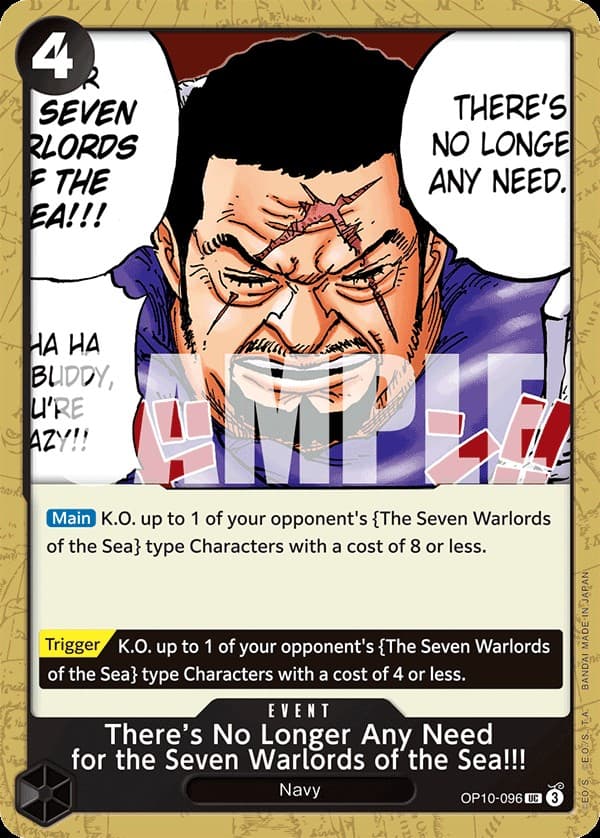 There's No Longer Any Need for the Seven Warlords of the Sea!!!