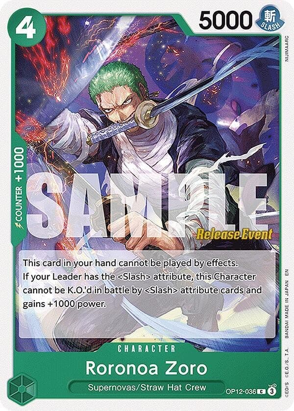 Roronoa Zoro (Pre-Release Stamp)