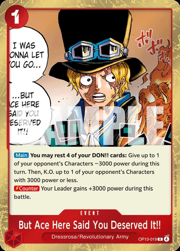 But Ace Here Said You Deserved It!!