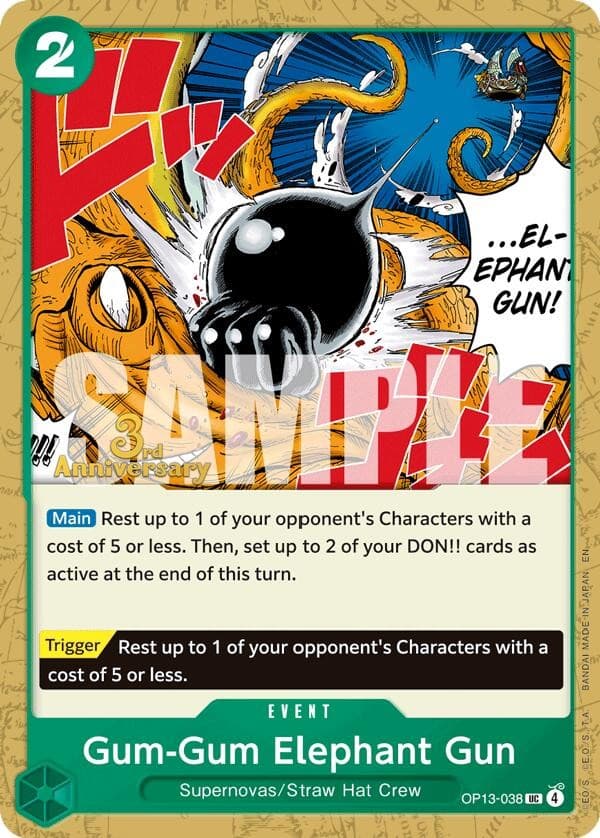 Gum-Gum Elephant Gun (3rd Anniversary Stamp)