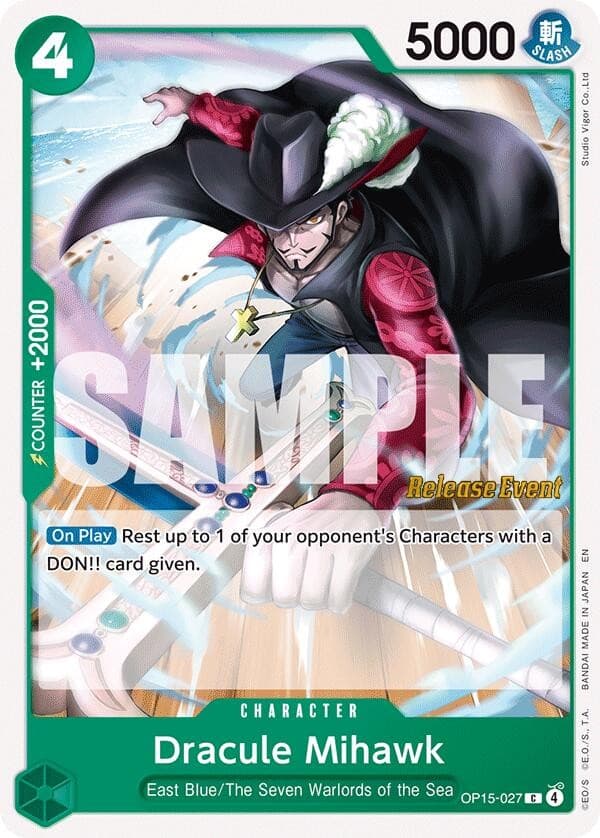 Dracule Mihawk (Pre-Release Stamp)