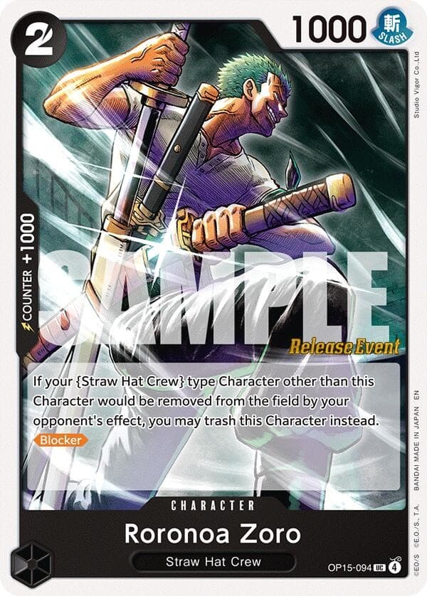 Roronoa Zoro (Pre-Release Stamp)