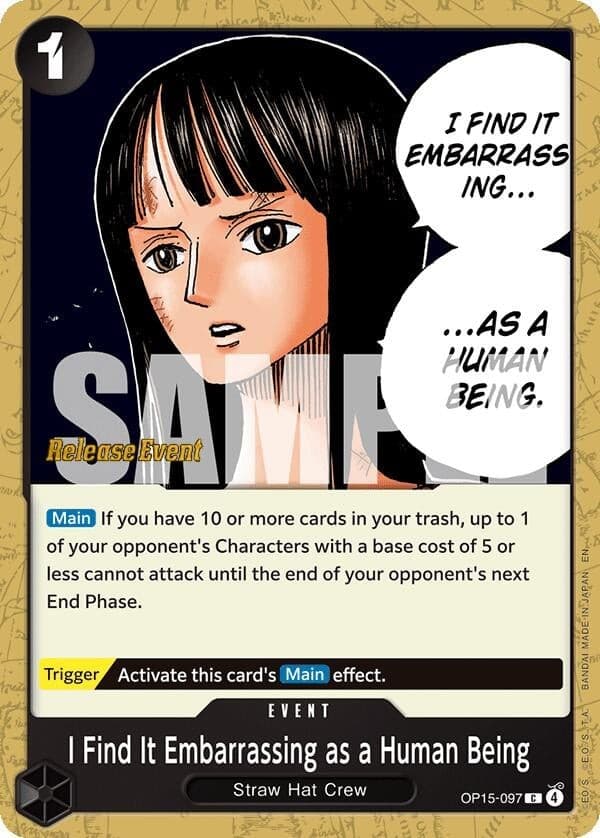 I Find It Embarrassing as a Human Being (Pre-Release Stamp)