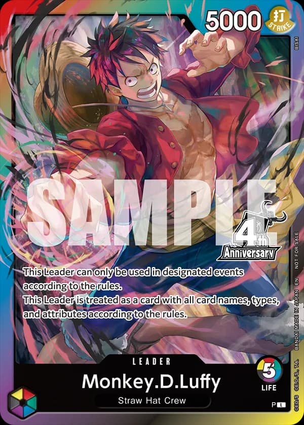 Monkey D. Luffy (4th Anniversary Leader Card)