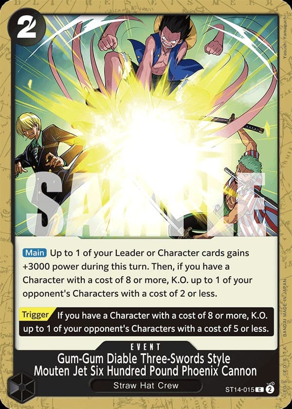 Gum-Gum Diable Three-Swords Style Mouten Jet Six Hundred Pound Phoenix Cannon