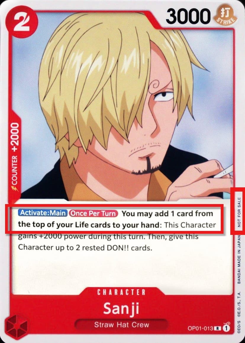 Sanji (Demo Deck 2023 | "...from the top of your Life cards...")