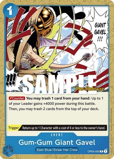 Gum-Gum Giant Gavel (Pre-Release Stamp)