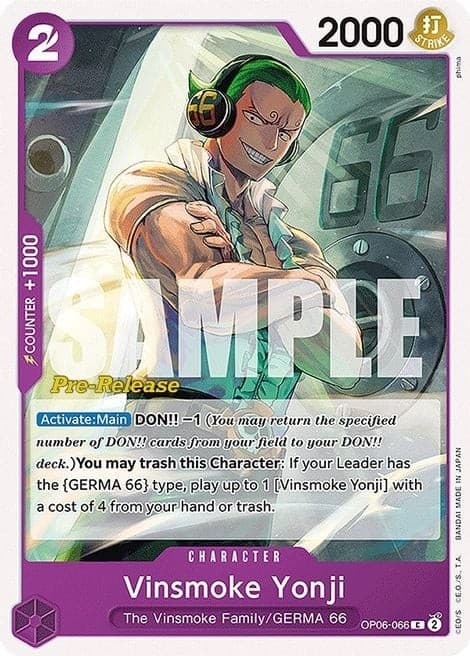 Vinsmoke Yonji (Pre-Release Stamp)
