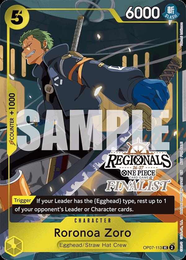 Roronoa Zoro (Regional Card Set 26-27 Vol. 1 | Finalist)