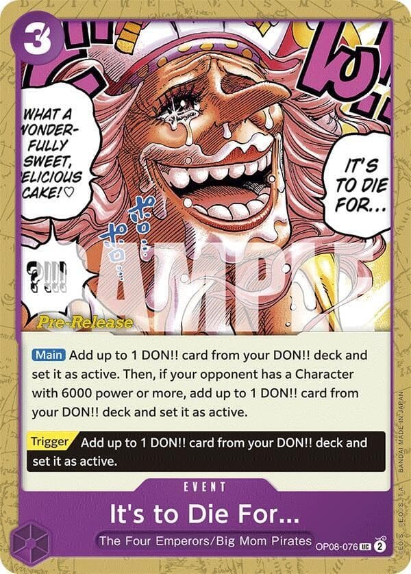 It's to Die For... (Pre-Release Stamp)