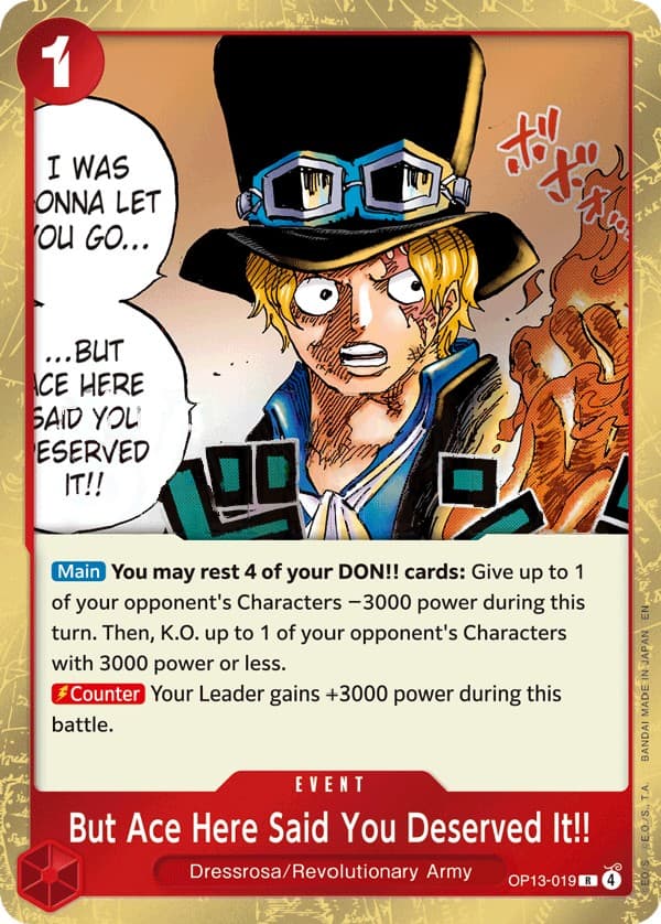 But Ace Here Said You Deserved It!!
