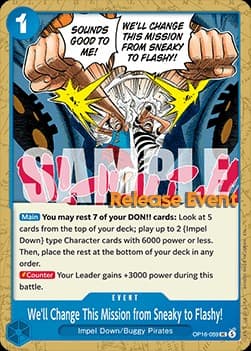 We'll Change This Mission from Sneaky to Flashy! (Pre-Release Stamp)