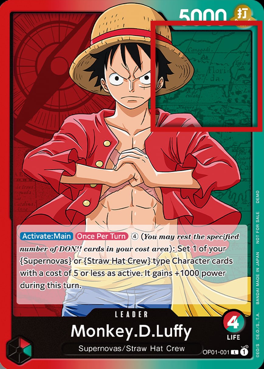 Monkey D. Luffy (Pre-Errata Card | Demo Deck Map Design)