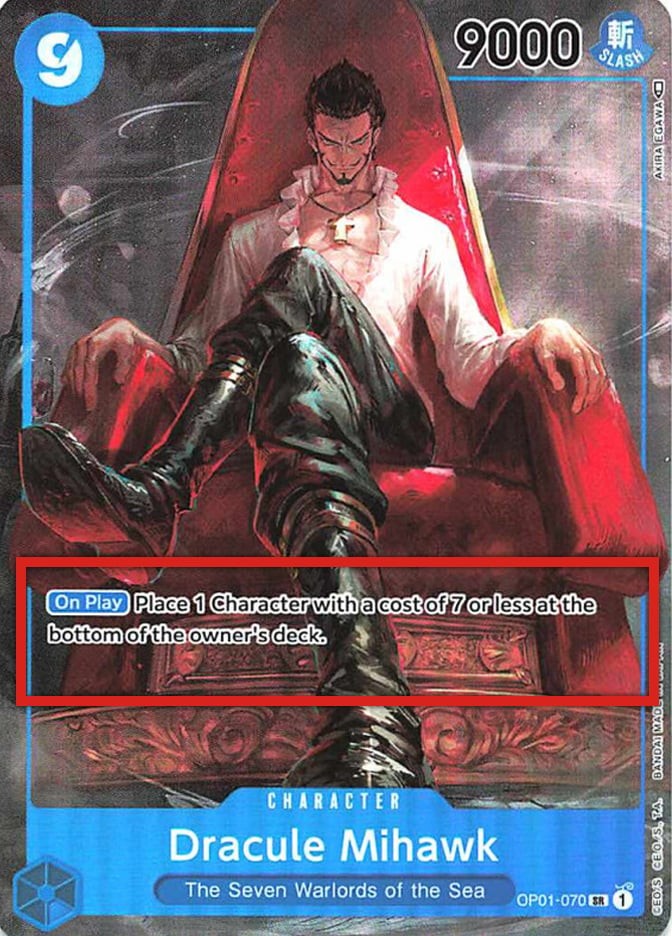 Dracule Mihawk (Pre-Errata Card | Missing Text "Up to")