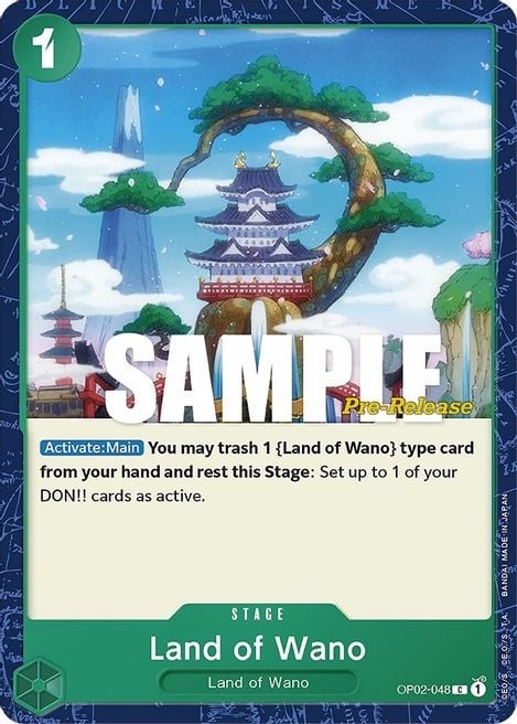 Land of Wano (Super Pre-Release Stamp)