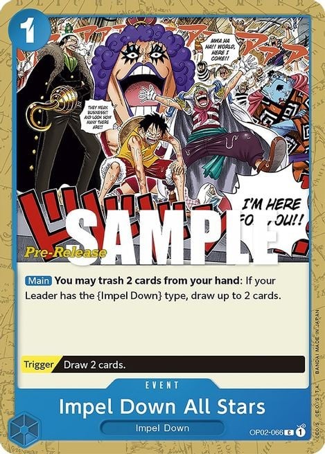 Impel Down All Stars (Super Pre-Release Stamp)