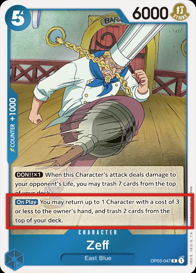 Zeff (Pre-Errata Card | "You may return up to 1 Character ")