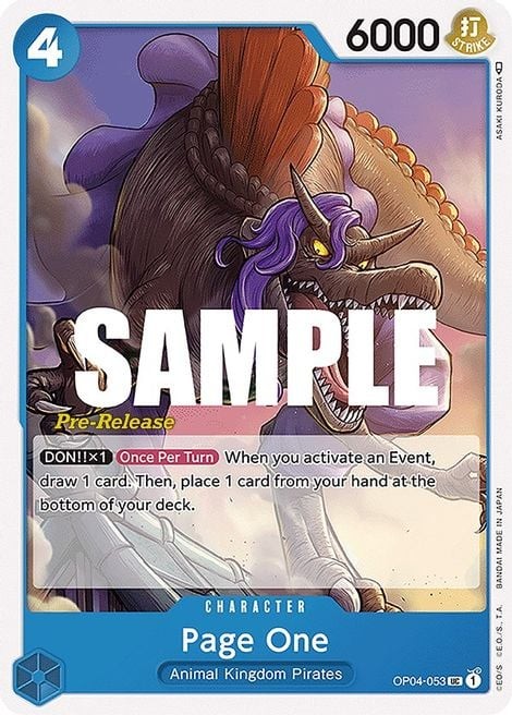 Page One (Pre-Release Stamp)