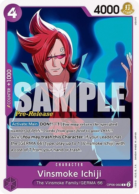 Vinsmoke Ichiji (Pre-Release Stamp)