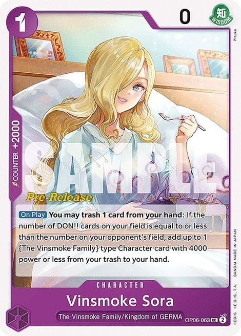 Vinsmoke Sora (Pre-Release Stamp)