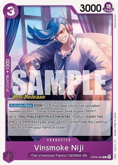Vinsmoke Niji (Pre-Release Stamp)