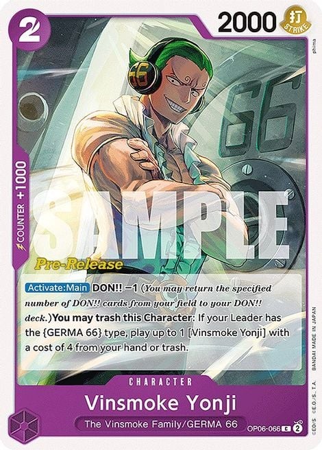 Vinsmoke Yonji (Pre-Release Stamp)