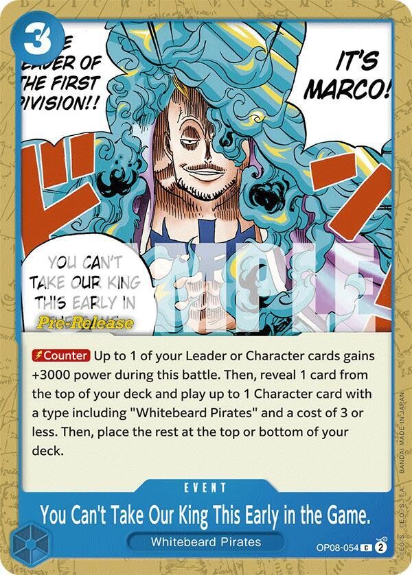 You Can't Take Our King This Early in the Game. (Pre-Release Stamp)