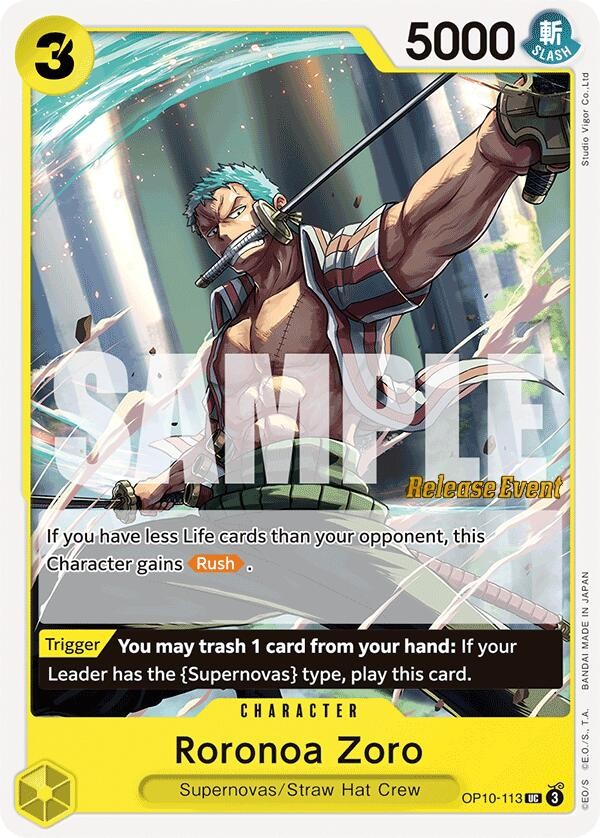 Roronoa Zoro (Pre-Release Stamp)