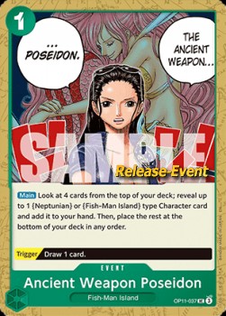 Ancient Weapon Poseidon (Pre-Release Stamp)