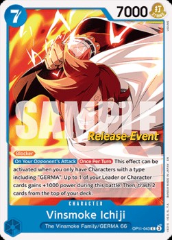 Vinsmoke Ichiji (Pre-Release Stamp)
