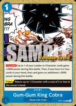 Gum-Gum King Cobra (Pre-Release Stamp)