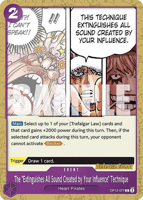 The "Extinguishes All Sound Created by Your Influence" Technique (Pre-Release Stamp)