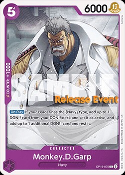 Monkey D. Garp (Pre-Release Stamp)