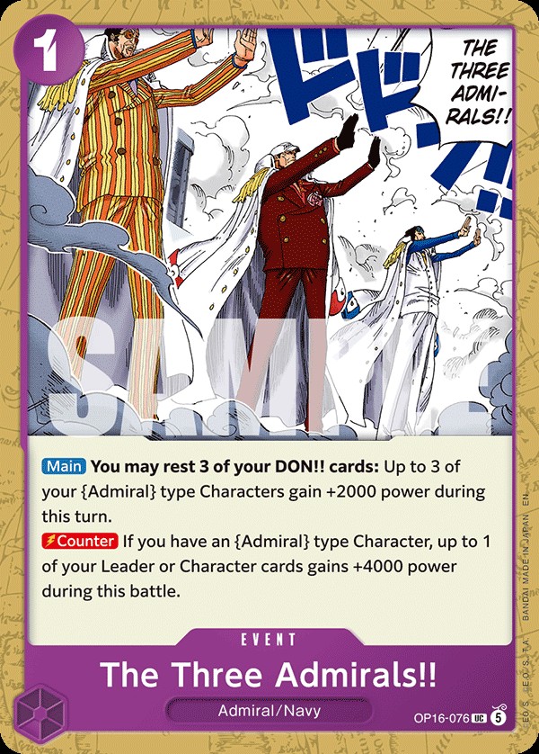 The Three Admirals!!